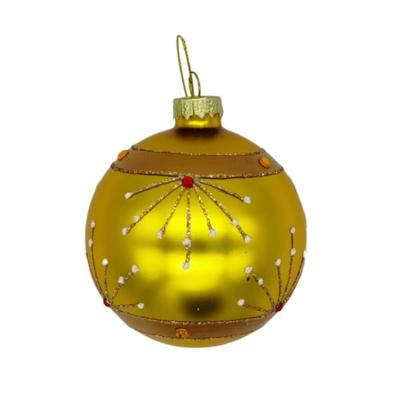 China Christmas Tree Hanging Glass Baubles Christmas Tree Ornaments Decorations Lead Glass Ball for sale