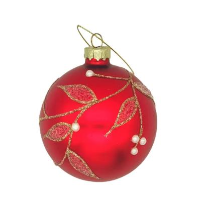 China Christmas Glass Decoration Supplies 2022 Clear Glass Christmas Ornaments Bauble Ball for sale