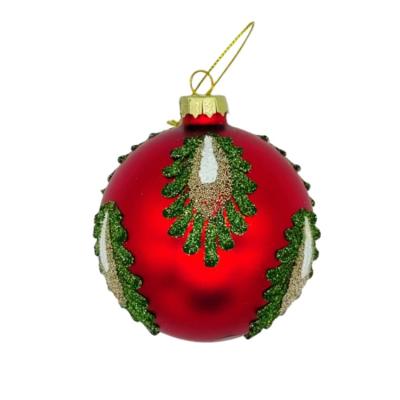 China Christmas Decoration Supplier Christmas Glass Baubles 10cm Glass Ball Christmas Ornaments for sale