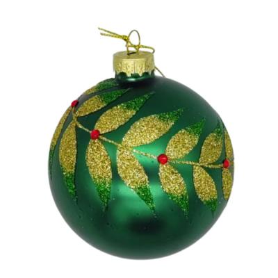 China Personalized Outdoor Christmas Decorations Glass Bauble Glass Christmas Tree Ball for sale