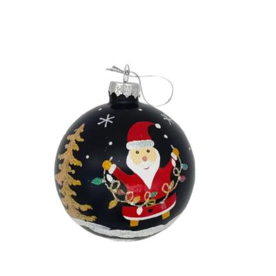 China High End Christmas Glass Bauble Christmas Decorations Accessories Hanging Glass Ball for sale