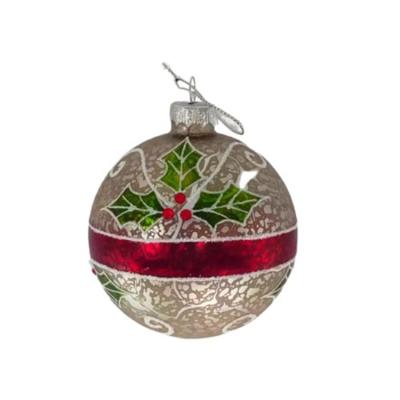 China Wholesale Commercial Outdoor Christmas Yard Decoration Glass Baubles 10cm Christmas Glass Balls for sale