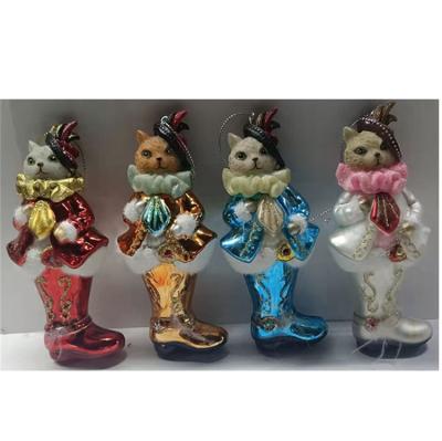 China Newcomer Christmas Glass Ornament Glass Decorating Kit Christmas Resin Tree Decoration for sale