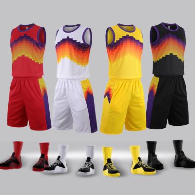 China China Custom Wholesale Antibacterial Embroidery Patch Fashion Man Basketball Tank Top Design Your Own Logo Team Uniforms for sale