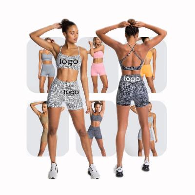 China Sweat-Wicking 2022 IG Adjustable Yoga Bra Women Summer Two-Piece New Shorts Fitness Sports Suit Yoga Set Fitness Women for sale