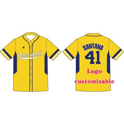 China Custom Made Antibacterial Mens Baseball Tank Top Sublimation Baseball Uniforms Short Sleeve Can Be Embroidered Quick-drying Mesh Digital Printing for sale