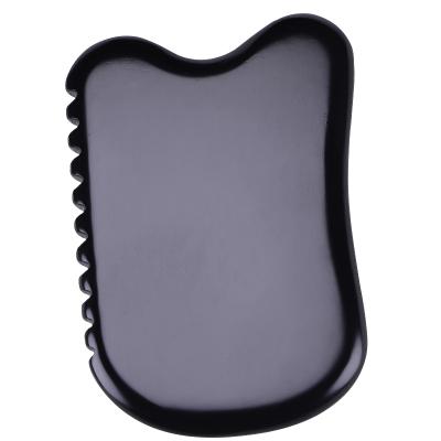 China Cozy Wholesale Custom Natural Black Chinese Acupuncture Scraper Stone Board Jade Gua Sha Bian Stone Guasha for sale