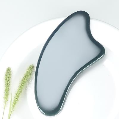 China 100% Nephrite Natural Dark Green Jade Gua Sha Scraping Jade Gua Sha Tip Anti-Wrinkle Heart Gua Sha Tools for sale