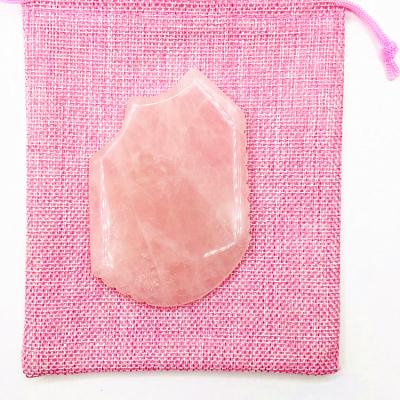 China Hot Sale Face Rose Quartz Gua Sha Board With Comb Edge Face Massage Scraping Body Sculpt Relieve Wrinkles Jade Guasha Tool for sale