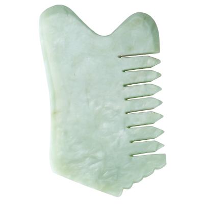 China Anti Aging Xiuyan Jade Comb XiuYan Jade GuaSha Massager XiuYan Jade Facial Massager Comb Advanced Facial Gua Sha Facial Scrapping Comb for sale