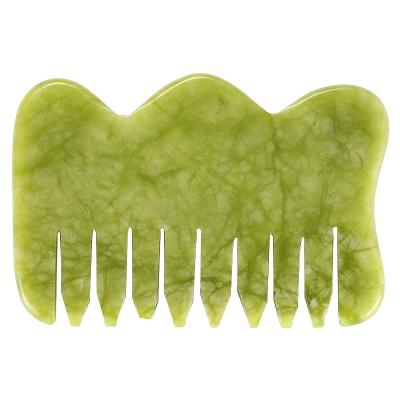 China XiuYan Jade GuaSha High End Facial Comb Skin Rejuvenation Massager XiuYan Jade GuaSha High Quality Anti Aging XiuYan Facial Jade GuaSha for sale