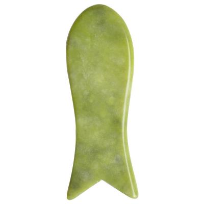 China Best 100% Jade Gua sha Massage Gua Sha Skin Rejuvenation Manufacturer Wholesale Green Jade Scraping Tool for sale