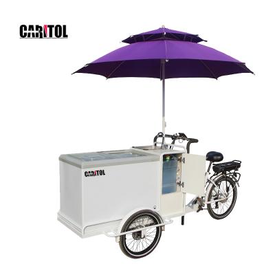 China 3 Wheel Electric Cargo Bike Cargo Tricycle Steel Front Box Electric Tricycle for sale