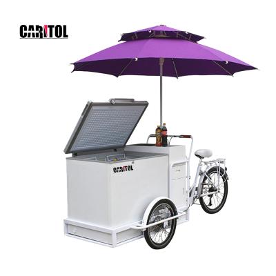 China Ice cream steel bike 3 wheel electric tricycle for outdoor frozen food bike sale for sale