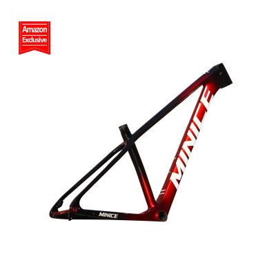 China Newest Factory T800 Lightweight Carbon Fiber Mountain Bike Frame 12*142mm By Axle Fit For 27.5/29er Mtb Bicycle for sale