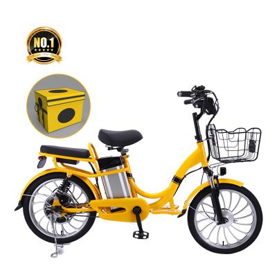 China Carbon Steel OEM 48v Rear Delivery Fast Food Box Adults 500w Electric Moped Electric Bicycle Moped for sale