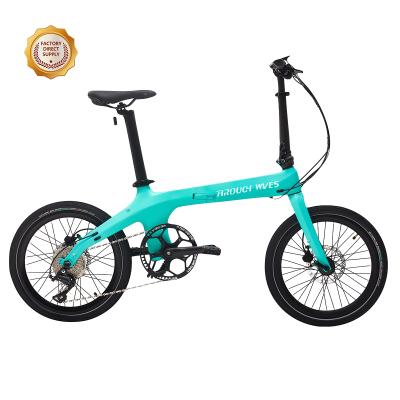 China Hot Selling Luxury Carbon Fiber Frame Bicycle 20 Inch Lightweight Folding Bike Electric Bicycle for sale