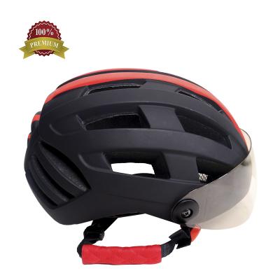 China Hot Sale Skateboard Helmet Ski Helmet Skate Bike Helmet Snowboarding Shockproof Buffer with Mirror Windshield for sale