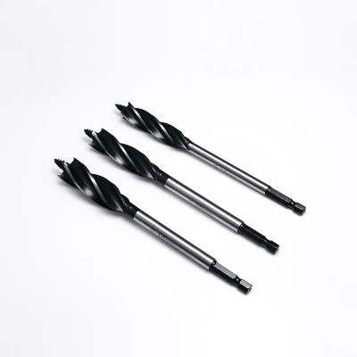 China Four Groove Hex Leg Carbon Steel Woodworking Practical And Durable 10mm-35mm Wood Holes Drill Bits Drill Bit for sale