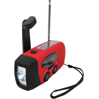 China Good Quality Power 1000mAh Portable AM ​​FM Radio Dynamo Hand Crank Solar Solar Two Way Radio With Flashlight for sale