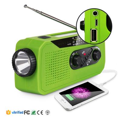 China Headphone jack; solar panel ; Low speaker; power bank; Flashlight ; Solar Powered Time AM/FM NOAA USB Rechargeable AM/FM Backup Radio With LED Flashlight 2000mAh Power Bank For Mobile Phone for sale