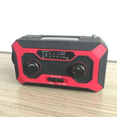 China PORTABLE Hand Crank Generator Solar Power Bank with AM FM Radio with SOS Alarm for sale