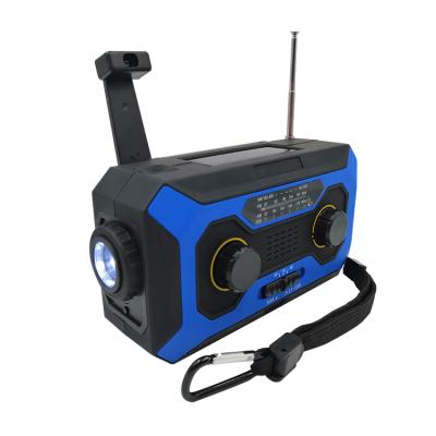 China Solar Hand Crank Fm AM Shortwave Noaa FM Backup AM Good Quality Portable Battery Power Indicator Dynamo Radio with Mobile Phone for sale