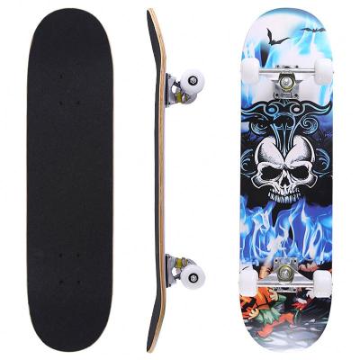 China Cheapest 31 Inch Adult Custom Canadian Maple Factory Wood Skateboard Complete With 4 PU Wheels for sale