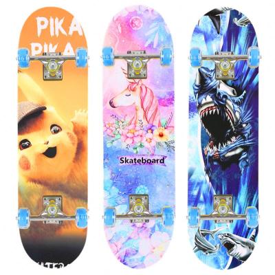 China Wholesale Cheap Price Adult Completes 4 Wheels Canadian Double Kick Maple Wood Trick Skateboard For Beginners for sale