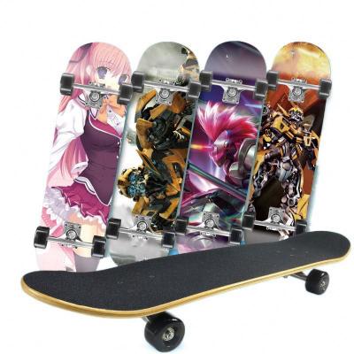 China 2021 New 31 Inch Double Concave Full Cheap Adult Kick Street Wooden Skateboard For Beginners for sale