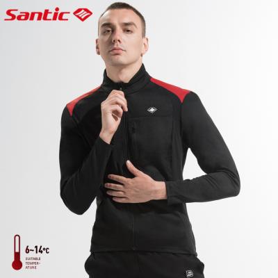 China Santic Antibacterial Mens Cycling Jackets Keep Windproof Warm Cycling for sale