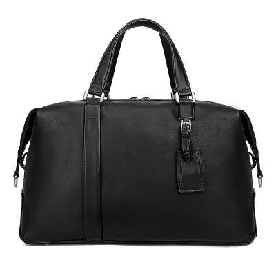 China Fashion New Black Large Capacity Duffel Bag Gym Men Waterproof Sports For Traveling Solid Color Leather Hand Holding Luxury Travel Bag for sale