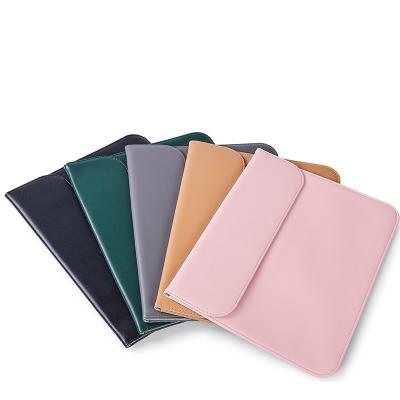 China New High Quality Luxury PU Leather Portable Laptop Sleeve Magnetic Cover For MacBook Pro Tablet Air Notebook Storage Bag for sale