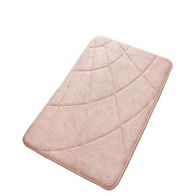 China Hot Selling Washable Bathroom and Kitchen Floor Mats Bathroom Floor Mat Single Helix Shaped Anti-Slip Absorbent Carpet for sale