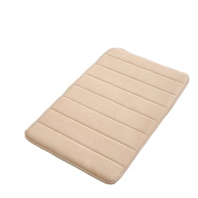 China Washable Memory Foam Thickened Door Mat Strip Printing Floor Mat Kitchen And Bathroom Absorbent Mat Hot Sale Non-slip for sale