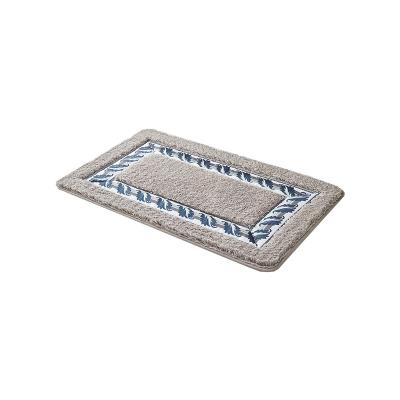 China Embroidery Washable Custom Knitted Bathroom Non Slip Modern Mat Bedroom Living Room Washable Floor Rug for sale