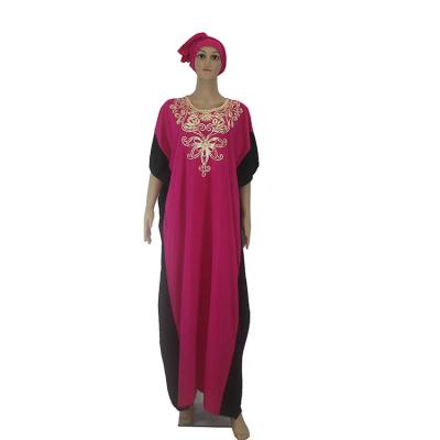 China Polyester New Arrival Summer Islamic Muslim African Maxi Dress Embroidered Long Female African Dressskirt for sale