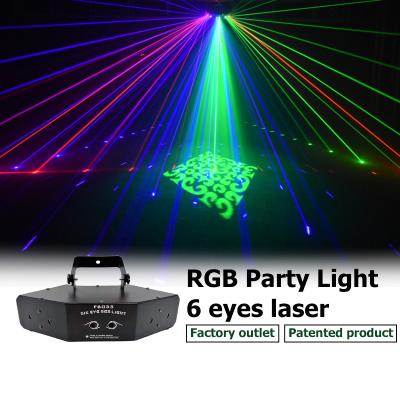 China Theme Park Factory Directly 6 Eyes Six Hole Laser Party Lights Good Quality China for sale