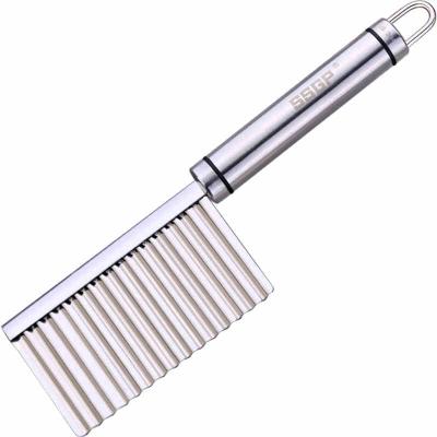 China Stainless Steel Viable Potato Tools Kitchen Instrument SSGP Wavy Chopper Knife Slicer for sale