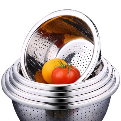 China SSGP Stainless Steel Colanders Rice Buckets Bowl Sieve Loose Pocket Viable Wholesale Chinese Stainless Steel Colander for sale