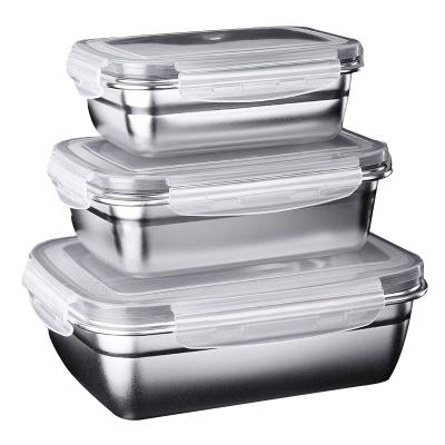 China Tin Fancy High Quality Easy Empty Lock Shop Freshness Preservation SSGP Square Sublimation Food Container for sale