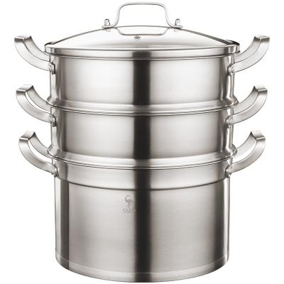 China SSGP Double Boiler Stocked Pot Pie Cooking Small Pots Soup 26Cm Stainless Steel Steamer Stock Pot for sale