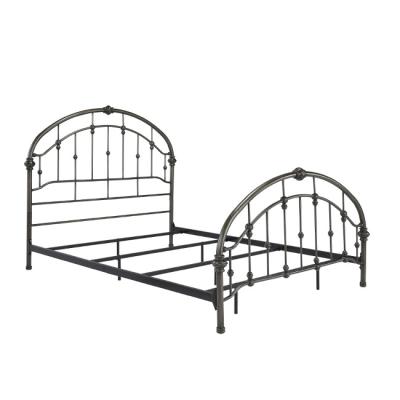 China Modern black metal bed frame double size for bedroom metal bed on sale for sale