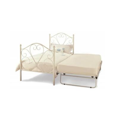 China Double Size Adjustable Bed Frame Luxury White Metal Bed Base (Other) In Bedroom for sale