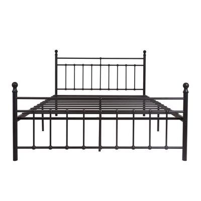 China Hot Selling Morden Black Metal Bed Headboard Double Size For Bedroom Metal Bed for sale