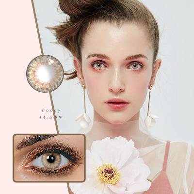 China Cosplay color contact lenses center thick eye prescription green contact lens large eye glass contacts for sale