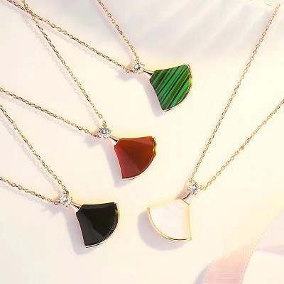 China CLASSIC Original Brand Fashion 925 Sterling Silver Fan Shaped Skirt Necklace For Women Couple Gift Pendants Jewelry for sale