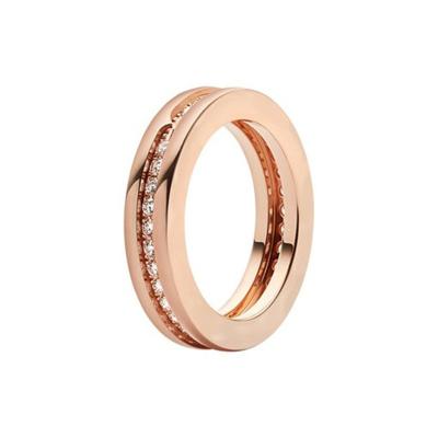 China Ring Engagement Wedding Ring Original 925 Sterling Silver Ring Rose Gold CLASSIC Women Men's Spring Ring for sale