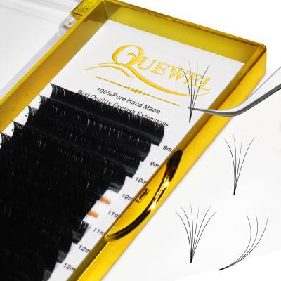 China Natural Looking Easy Eyelash Fan Quewel 0.03 0.05 0.07 Wholesales Easy Fanning Mink Easy Fan Eyelash Extensions Private Label for sale