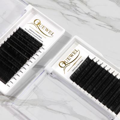 China Different Individual Eyelash Extension Mink Quewel Lash Extension Private Label Natural Eyelash Extensions for sale